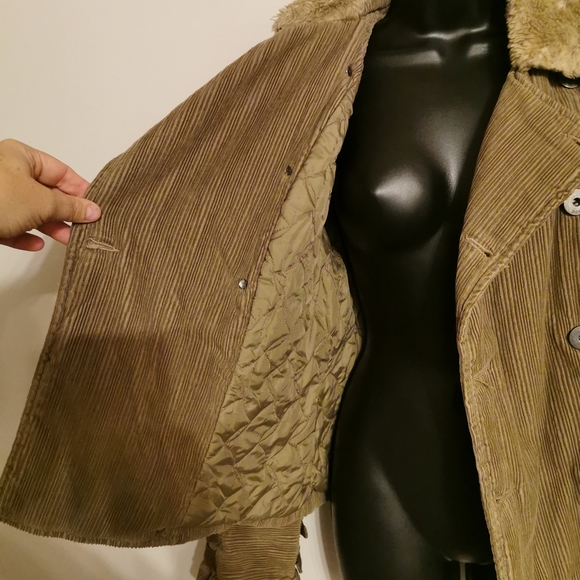 DIESEL CORDUROY/FUR JACKET LG - Picture 4 of 7